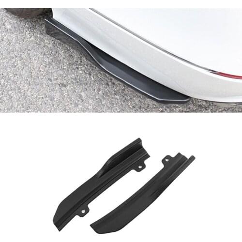 2Pcs Matte Black Car Rear Bumper Splitters Side Corner Protector for Honda Accord 2018-2020