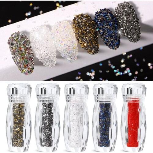 8 Color Tiny Resin Rhinestone Stickers for Nails Art Fashion Rhinestones and Decorations Accessories with DIY Manicure