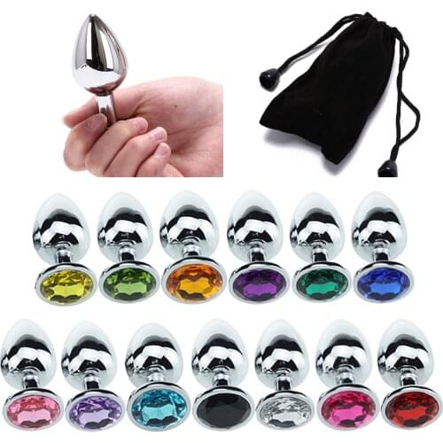 Anal Sex Stainless Steel Butt Plug Anal Beads Crystal Jewelry Heart Stimulator Sex Toys Dildo Anal Plug Gay Sex Products