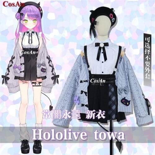 Anime Vtuber Hololive Tokoyami Towa Cosplay Costume Lovely Daily Wear Uniform Activity Party Role Play Clothing Custom-Make Any