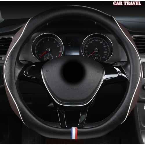 CAR TRAVEL Leather Car Steering Wheel Cover For Chevrolet Cruze Captiva Lacetti Aveo Niva Spark Sonic Trax Camaro