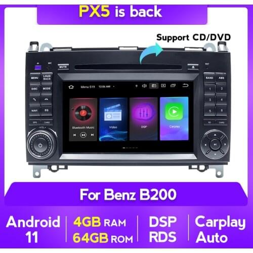 DSP 7inch Android 11 4G 64G GPS Car dvd radio player for Mercedes Benz B200 B Class W169 W245 Viano Vito W639 Sprinter W906