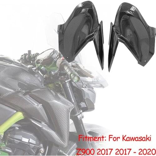 Carbon Look Side Trim Protector Cover Gas Fuel Tank Side Panel Fairing Cowl For Kawasaki Z900 2017 2018 2019 2020 Z900 Z 900