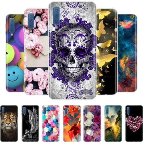 For Samsung Galaxy A7 2018 A750 A750F Phone Cover Printing Clear TPU Case Back Bumper For Samsung A7 2018 6.0 inch Silicone