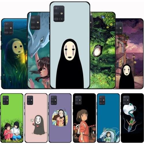 Cartoon Spirit Away Black Soft Phone Case For Samsung M21 M31S M41 M51 M10 M20 M30S M40 A7 A8 A9 2018 A12 A80 A90 A81