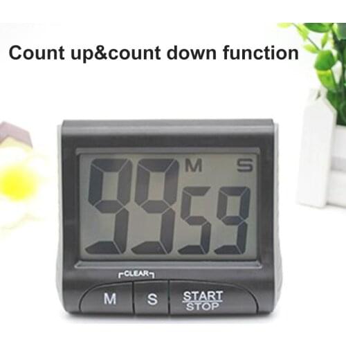 Countdown Kitchen LCD Digital Timer Cooking Time Reminder Student Electronic Alarm Clock