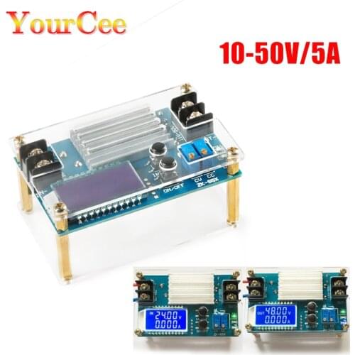DC-DC DC 9 -45V to 10 -50V 5A Step Up Power Supply Module Adjustable Boost Adapter CV/CC Converter LCD Display with Case