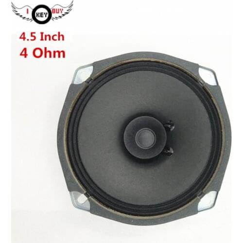 I KEY BUY 1pc 4.5 Inch Speaker 4 Ohm 119MM Home Multimedia Vocal Speakers 4.75 inch Paper Cone Bass Full Frequency Mid-woofer