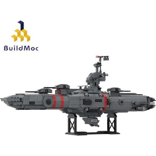 Buildmoc Weapon Space Cruiser Spacebattelship Yamato / Star Blazers Anime Serie Spaceship Building Blocks Toys For Children Gift