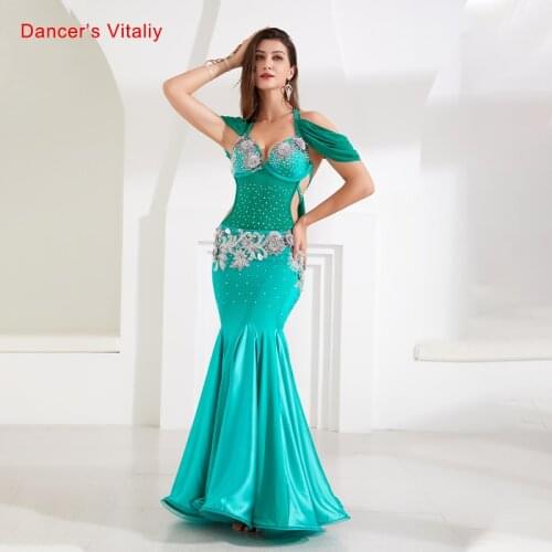 Belly dance suit for women clothing Adult belly dancing Professional Competition style wear body top and skirt