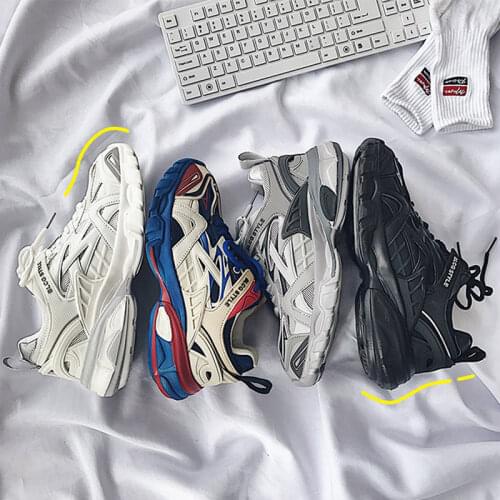 Male Dad Shoes Adult Platform Trainers Stylish Casual Chunky Sneakers For Women Men white Sport Thick Sole Footwear Tripl s 2021