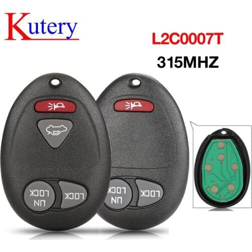 Kutery 315Mhz 3 Buttons L2C0007T Remote key For Chevrolet Colorado Canyon H3 2006 -2010 Original fit Buick keys