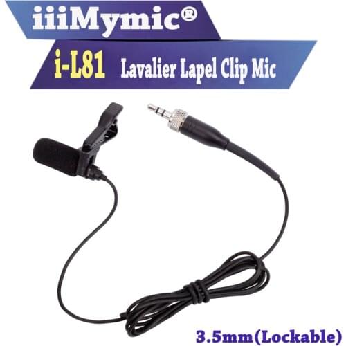 IiiMymic !3.5mm Large Sound-Absorbing Lavalier Lapel Stereo Concerts Microphone for Senheiser Wireless BodyPack Transmitter