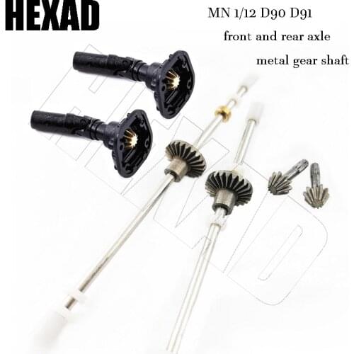MN Model 1/12 D90 D91 Remote Control Car Parts Upgrade Front And Rear Axle Metal Gear/Plastic Input Cover OP Parts