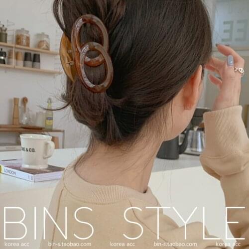 Korean Style Fashion Doughnut Brown Women Girls Hair Claw Hair Accessories Women Retro Elegant Headwear Hair Clip Ornament