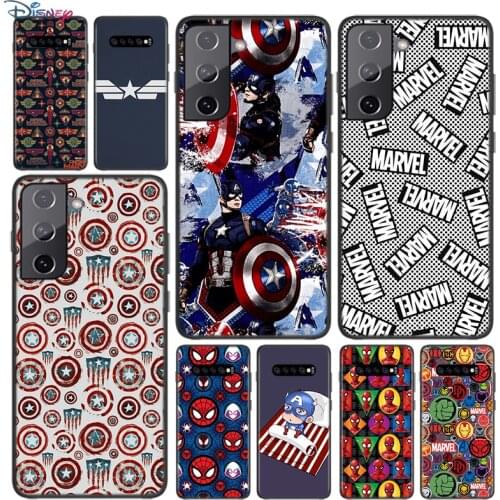 Soft Cover Captain America Marvel For Samsung Galaxy S21 S20 FE Ultra S10 S10e Lite S9 S8 S7 Edge Plus Phone Case