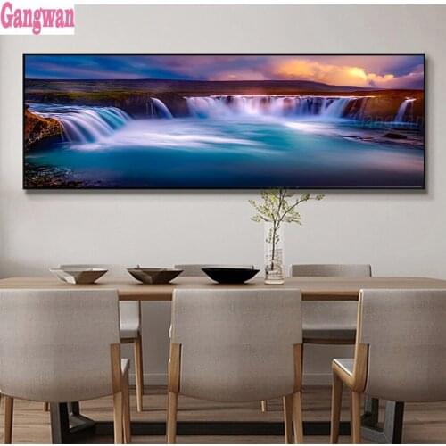 New arrival Diy diamond painting large waterfall picture rhinestones embroidery diamond mosaic stickerS 5d cross stitch decor