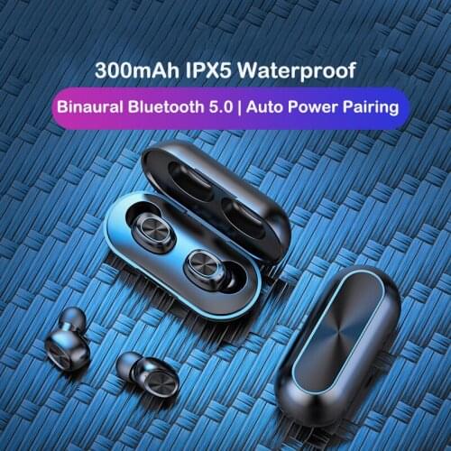 TWS In-ear Bluetooth Earphone Streo Wireles Earbud with Wireless Charging Case 3D Stereo Sound IPX5 Waterproof Whit Charging Box