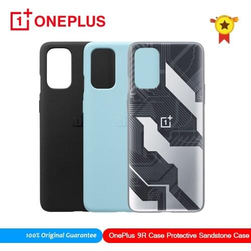 New Original OnePlus Case For OnePlus 9R 9 R Sandstone Bumper Case 3D Toughened Film GlassFilm Protective For 5G Smartphone