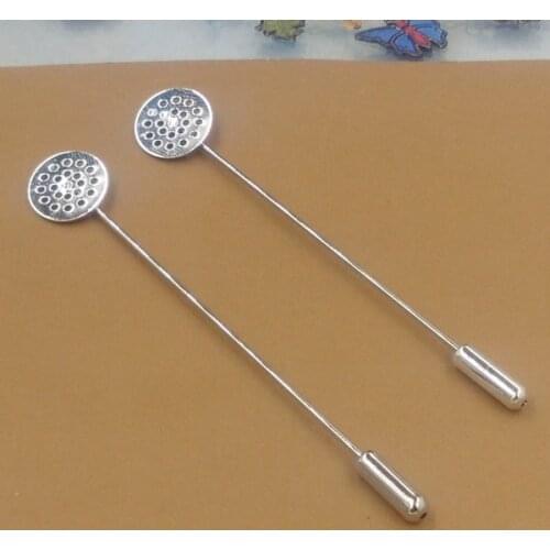 10pcs/lot Brooch Settings Blank 12mm Round Cabochon Base Bezel Trays for Glass Cabochon Cameo DIY Brooch Finding Making Handmade