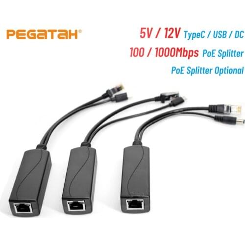 Poe splitte POE Cable POE Splitter Injector Passive Power Over Ethernet Adapter Cable POE Splitter RJ45 Injector For IP Camea