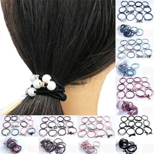 12Pcs/Box Elastic Hair Bands RubberBand Ponytail Holder For Women Girls Hair Ties Scrunchies Hairbands Headwear Hair Accessories