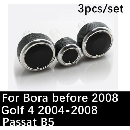 3pcs/set Air Conditioning Knob heat control Switch auto Car Accessories AC Knob for Volkswagen VW GOLF 4 Bora Passat B5