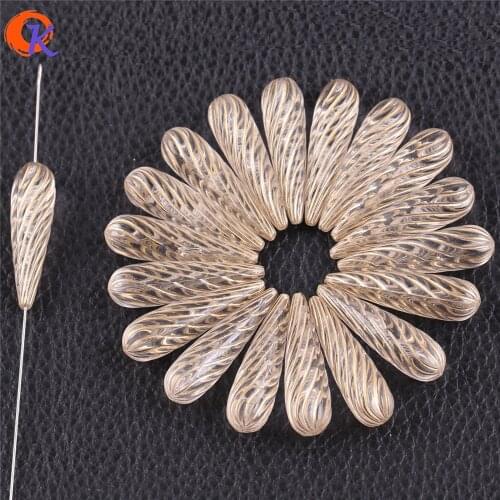 Cordial Design 10x37mm 250pcs/lot Antique Beads/Gilding Clear With Gold Bead/Oval Shape Acrylic Bead/Earring Jewelry Accessories