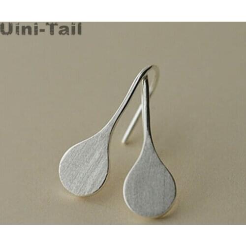 Uini-Tail new 925 sterling silver water drop modeling earrings Korean temperament popular personality simple geometric earrings