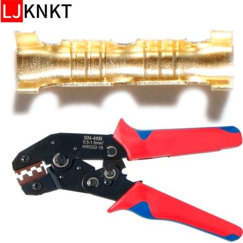 U shaped terminal inserts connector small teeth universal spring plug wire crimping hand tool quick connection crimped SN-48B