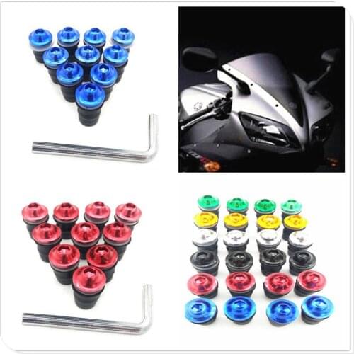5mm Motorcycle Screw Kit Motorbike Windscreen Windshield Bolts Screws for Kawasaki NINJA 300 250R ZX636R ZX6RR 400R