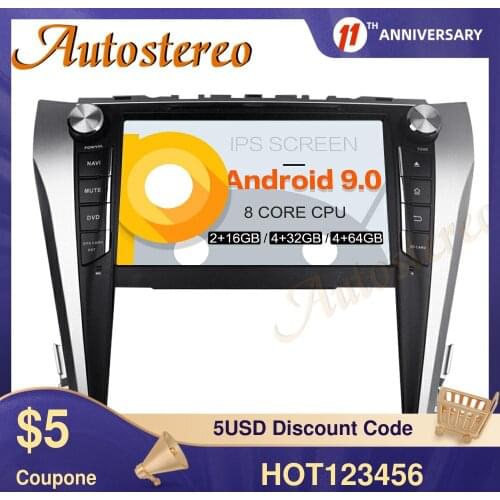 Octa Core 4G Android 9.0 Car DVD Player GPS Navigation Stereo Head Unit For Toyota Camry Aurion 2015 2016 2017 Multimedia Player