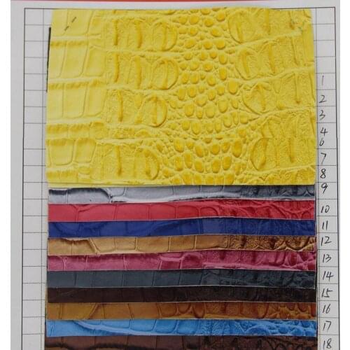 Factory cheap supply crocodile leather fabric synthetic leather material