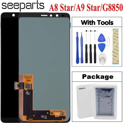 Super AMOLED lcd For Samsung Galaxy A8 Star LCD For SAMSUNG G8850 lcd display LCD Screen Touch Digitizer Assembly