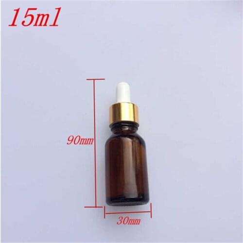 10 pcs 30x90 mm DIY 15 ml Brown Glass Essential Oil Bottles Reagent Jars Vials Aromatherapy Dropper Bottles