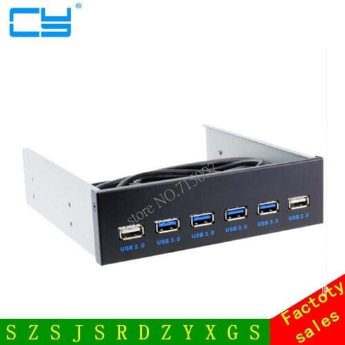 20Pin Motherboard to USB 3.0 + 2.0 6 Ports Front Panel internal Bracket 4 5.25"