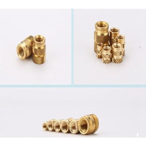 200pcs M5 copper nut Hot melt copper nut hot injection molded nut embossed nut krum copper nut