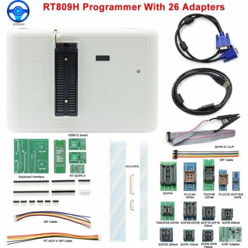 2021 Original RT809H Universal Programmer EMMC-Nand FLASH Programmer with 36 Adapters Full Adapters With high Quality