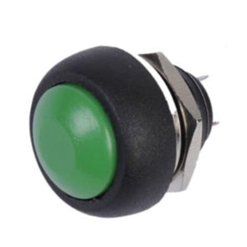 5 PCS Green 12mm Waterproof momentary Push button Switch Mini Round Switch