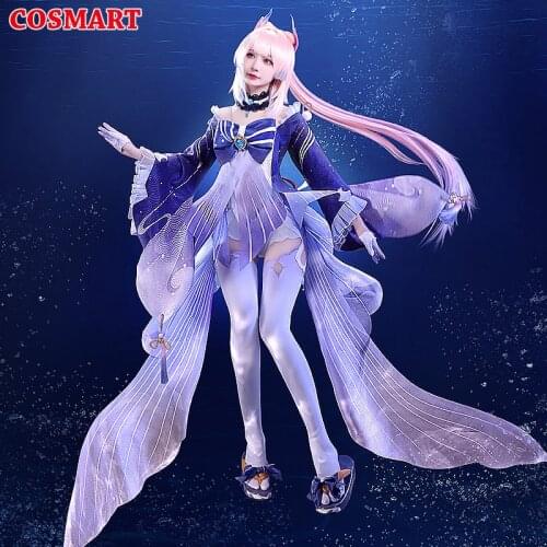 Anime Genshin Impact Kokomi Sangonomiya Game Suit Uniform Dress Cosplay Costume Carnival Halloween Outfit For Women NEW