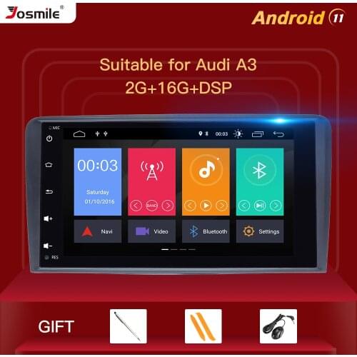IPS DSP 2GB 2din Android 11 Car Radio DVD Player For Audi A3 8P S3 2003-2012 RS3 Sportback Multimedia Navigation stereohead unit