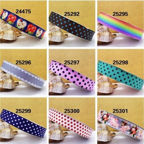 Free shipping 2016 new arrival ribbons Hair Accessories ribbon 10 yards printed grosgrain ribbons 24475