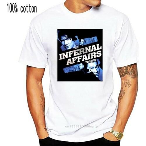 Infernal Affairs Andrew Lau Men T-Shirt Black Clothing 6-A-004