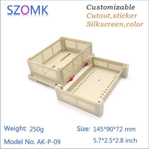 Din rail project box electronic case (1 pcs) 145*90*72mm abs plastic junction box, instrument housing case control box