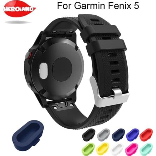 10 colors different Hot dust plug function good designer protector of smartwatch For Garmin Fenix 5 Silicone cover 5pcs / lot