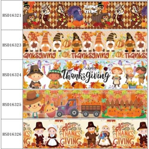 HuangTao 22MM 25MM 38MM 50MM 75mm Printed Pattern on Grosgrain Ribbon for diy ribbon