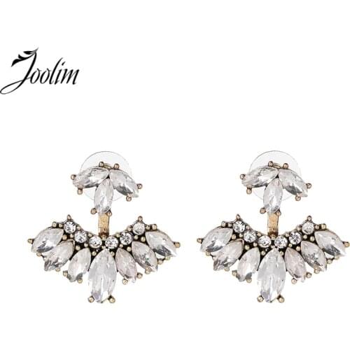 Joolim Jewelry Wholesale/ New Clear Blue Crystal Pave Convertible Jackets Earring Pierced Earring g Fashion