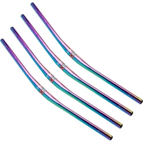 KRSEC Bicycle handlebar mtb aluminum alloy mountain bike handlebar long handle bar 31.8mm*800mm Colorful