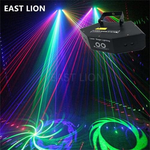 Laser Decoration Galaxy Christmas Disco Spot Lamp Music DMX 6 Eyes Pattern Night Light Projector Party Effect Stage Lighting