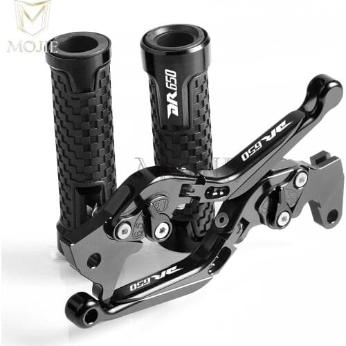 Motorcycle CNC Adjustable Brake Clutch Levers Handlebar Hand Grips For Suzuki DR 650 DR650 S / SE DR650S DR650SE 1994-2010